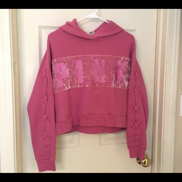 Pink by VIctoria’s Secret Crop Hoodie Size Small - Picture 4 of 7